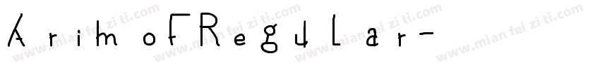 A rim oFRegular字体转换